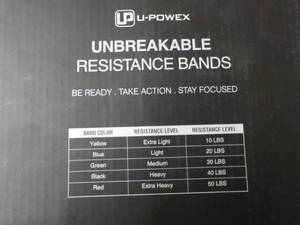 lot 253 image: Unbreakable Resistance Bands...