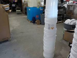 lot 280 image: Stack of 10-5 Gallon Pails with Cov...