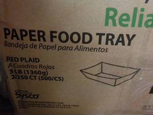 lot 328 image: Case of Sysco Reliance Paper Food T...