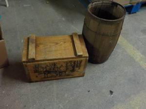 lot 357 image: Nail Keg and Wood Box...