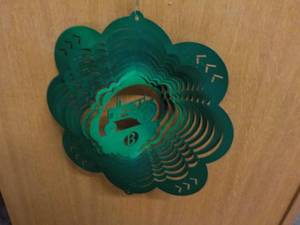 lot 371 image: Green B Tractor Wind Spinner...