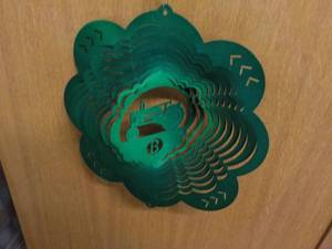 lot 372 image: Green B Tractor Wind Spinner...