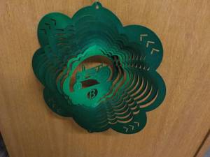 lot 373 image: Green B Tractor Wind Spinner...
