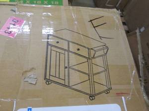 lot 13 image: Kitchen Cart open box Assembly requ...