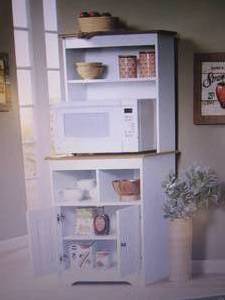 lot 17 image: Katie Microwave Stand with Hutch op...