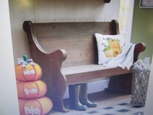 lot 19 image: Church Pew open box Retail $299.99 ...