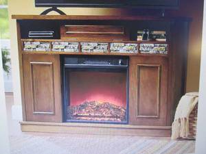 lot 31 image: Slate Media Center Fireplace Cabine...