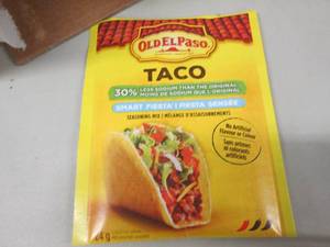 lot 69 image: Case of 32- 24 g pks Old El Paso Ta...