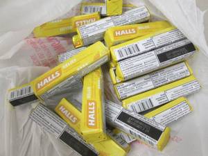 lot 71 image: 20- 9ct pks Halls Cough Drops...