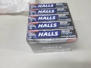 lot 79 image: 20- 9ct pks Halls Cough Drops...