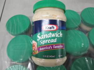 lot 173 image: 12- 15 oz Jars Kraft Sandwich Sprea...