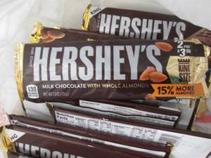 lot 184 image: 12- 2.6 oz Hershey Bars...