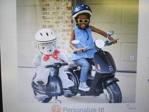lot 306 image: Ride-On Scooter with Sidecar open b...
