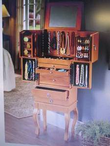 lot 311 image: Camille Jewelry Armoire open box Re...