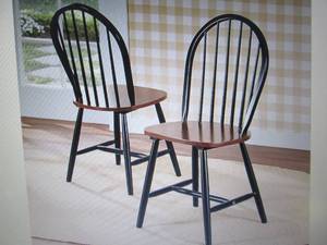 lot 322 image: Set of 2 Spindle Chairs open box Re...