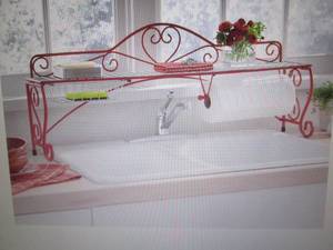 lot 324 image: Heart and Scroll Over-The-Sink Shel...
