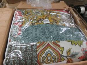 lot 374 image: King Comforter open box Retail $111...