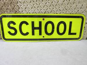 Metal Reflective School Street Sign...