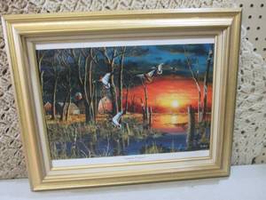 Framed Jim Hansel Autumn Visitors...