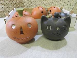 Cast Iron Pumpkin and Black Cat Can...