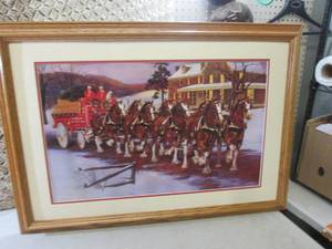 Framed Budweiser Print 33 14 x 23...