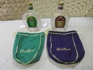 2 Lightup Crown Royal Bottles with ...