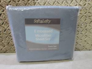 Embossed Microfiber Sheet Set Twin ...
