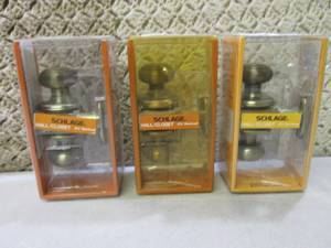 3 Schlage HallCloset Passage Latch...