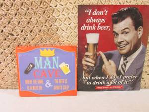 Wood Man Cave Sign 11 x 9 12 and...