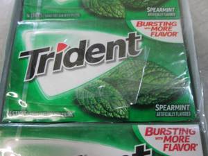 12 Packs of Trident Spearmint Gum B...