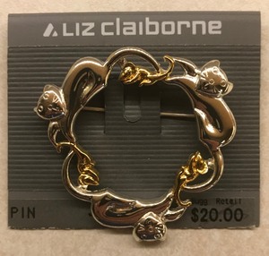 Liz Claiborne Cat and Mouse Pin