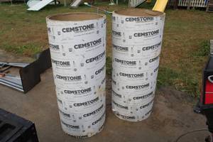 lot 46 image: Lot of (4) Cemstone Concrete Tubes