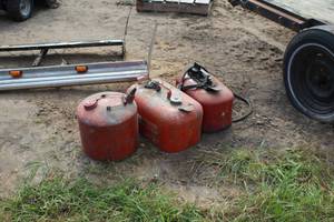 lot 54 image: Lot of (3) Marine Metal Gas Cans