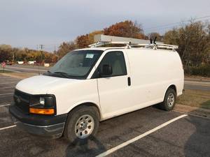 lot 5 image: 2012 CHEVY EXPRESS 1500 - 4.3 LITER CARGO VAN - ADRIAN STEELE LADDER RACK TONS OF TOOL STORAGE (#1606)