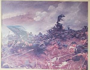 lot 920 image: Holding The Ridge  Revolutionary Print
