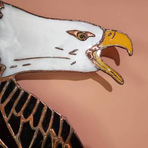 lot 1005 image: Screeching Eagle Stain Glass Art