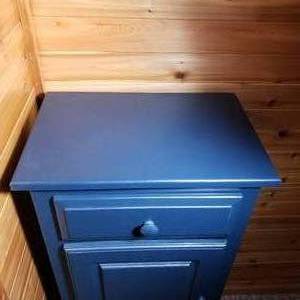 lot 621 image: Cobalt Blue Linen Cabinet