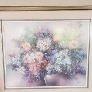 lot 1801 image: 80s Still Life Bouquet Print