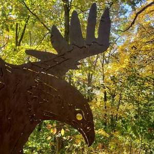 lot 1011 image: Iron Eagle Outdoor Art