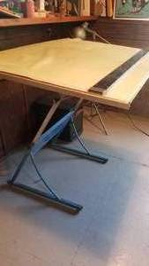 lot 2901 image: Vintage Drafting Table and Chair