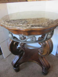 Baroque style scalloped edge table ...