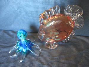 Octopus - solid glass, hollow blowf...