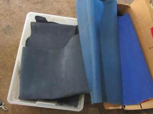 Leather pieces, various shades of b...