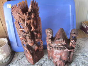 Totem with tribal masks 16...
