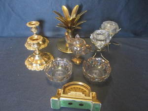 Candlestands with palm style, antiq...