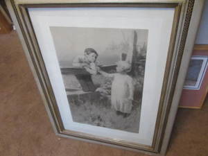 Blowing dandelions print, reprint f...