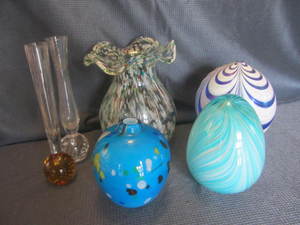 Art glass with Murano, Vase & oil ...