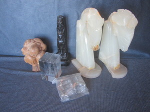 Carved wooden see no evil, resin to...