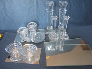 Crystal candle stands with Shannon ...