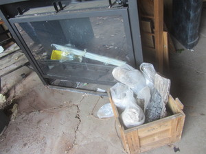 Gas fireplace, zero clearance vente...